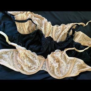 Bundle of Lively Unlined Lace Bras 38C (3)